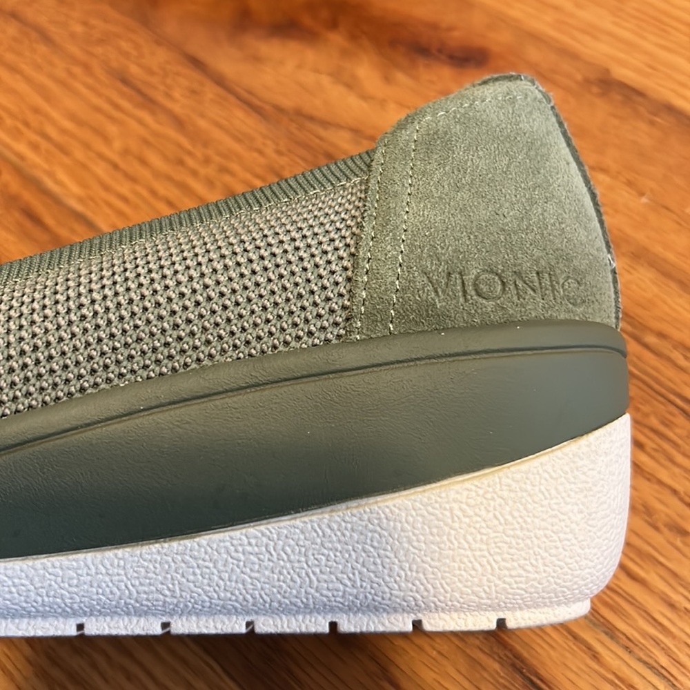 Vionic Olive Slip-On Wedge Sneakers - Picture 6 of 8